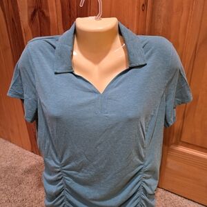 Duluth Trading Co Women's Teal Short Sleeve Top
